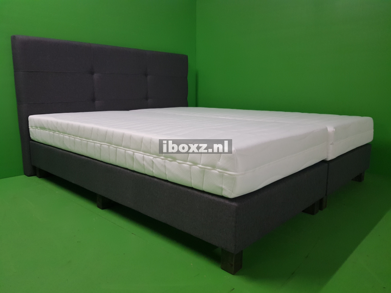 dempen Buskruit kooi OUTLET BOXSPRING 180 X 200 met hoofdbord en pocketveermatrassen | Iboxz.nl